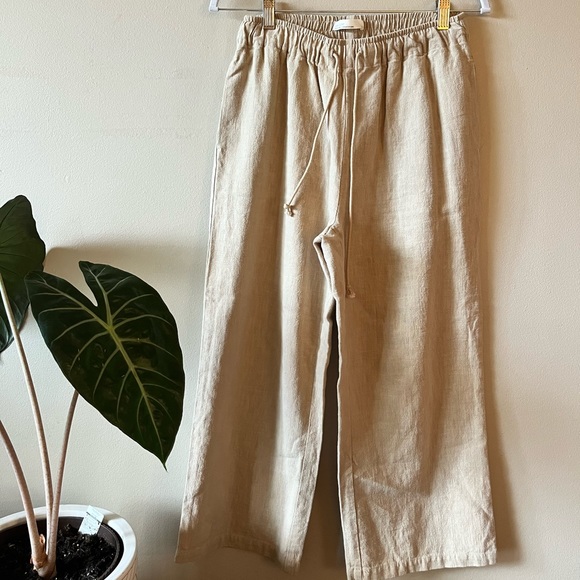 Oak+Fort LINEN DRAWSTRING PANTS - Picture 1 of 6